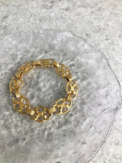 CELINE Blason Bracelet Gold Vintage zp5bm5