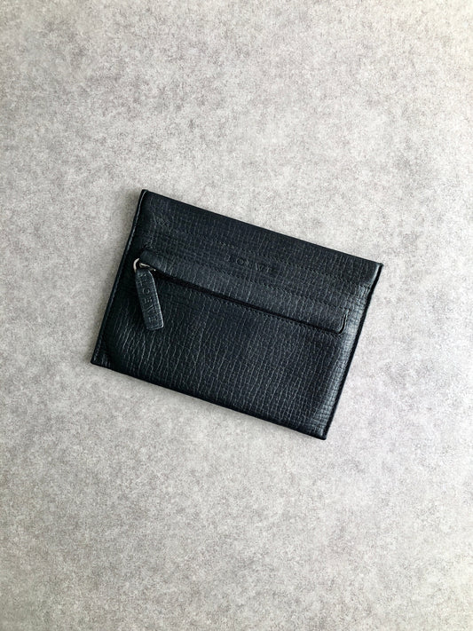 LOEWE Logo Embossed Coin Purse Black Vintage uv2gue