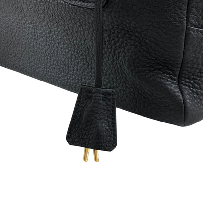 PRADA Logo Two-way Handbag Shoulder bag Black Vintage ws8uyb