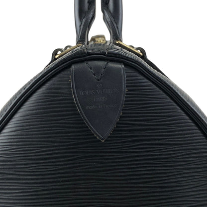LOUIS VUITTON Epi Small Boston bag Handbag Black Vintage abz8nz