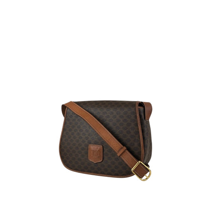 CELINE Macadam Blason Shoulder bag Brown Vintage hpe7an