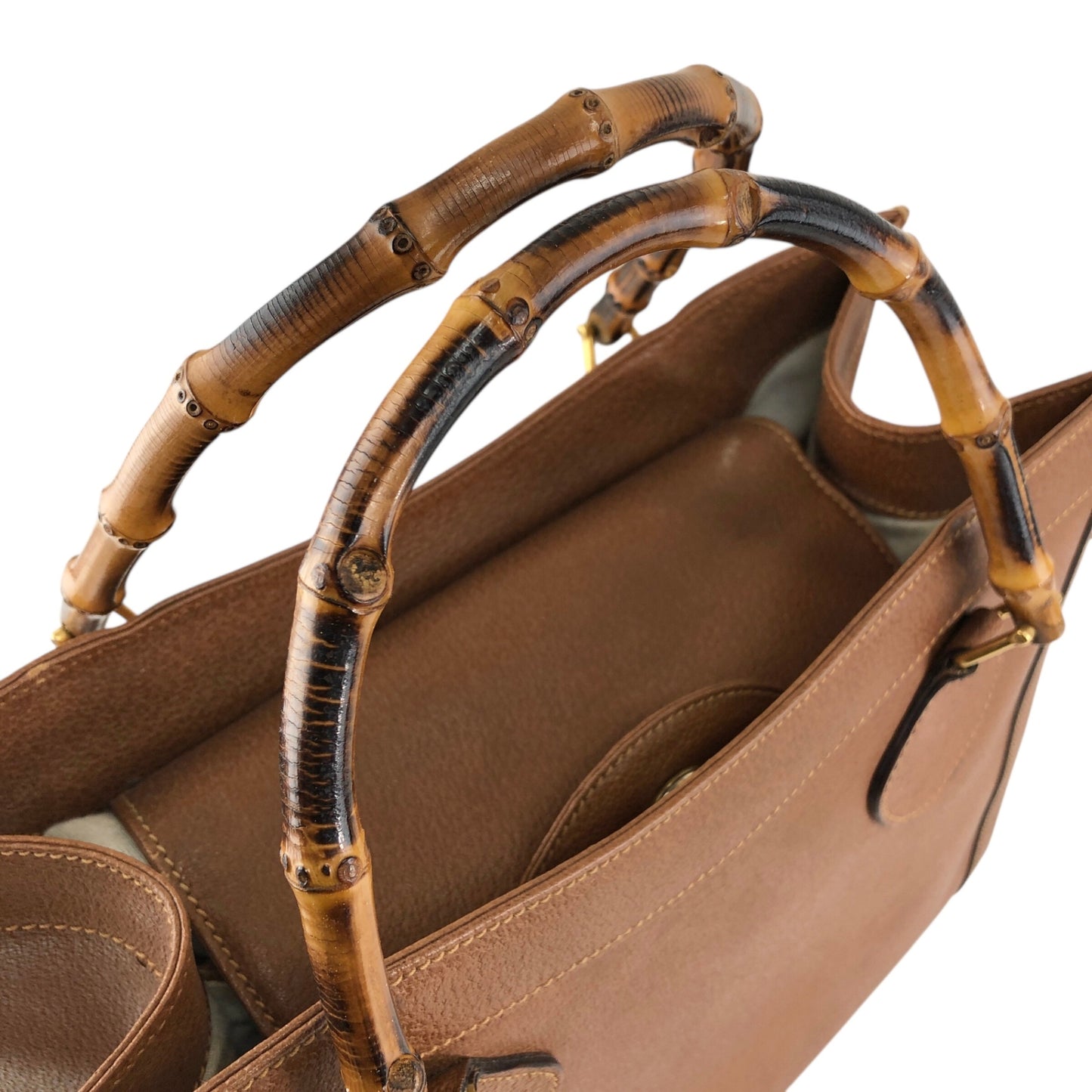 GUCCI Bamboo Handbag Brown Vintage  mxx3h2