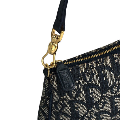 Christian Dior Trotter Shoulder bag Navy Vintage vtyw8k