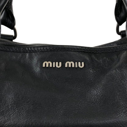 miumiu Front Zipper Handbag Totebag Black Vintage fx4ann