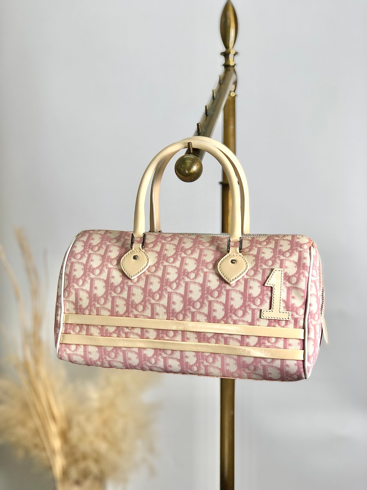 Christian Dior Trotter 手提包 波士頓包 粉紅色 復古 hamzbz