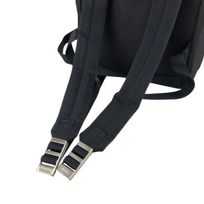 PRADA Tessuto Triangle Logo Front Buckle Backpack Black Vintage jmakxv