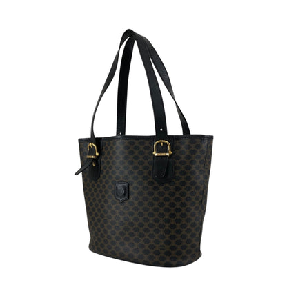 CELINE Macadam Blason Handbag Totebag Black Vintage yfc8n7