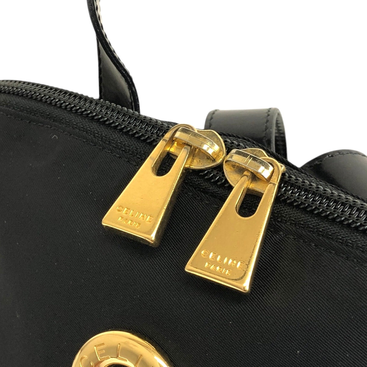 CELINE Circle Logo Backpack Black Vintage zj52k6