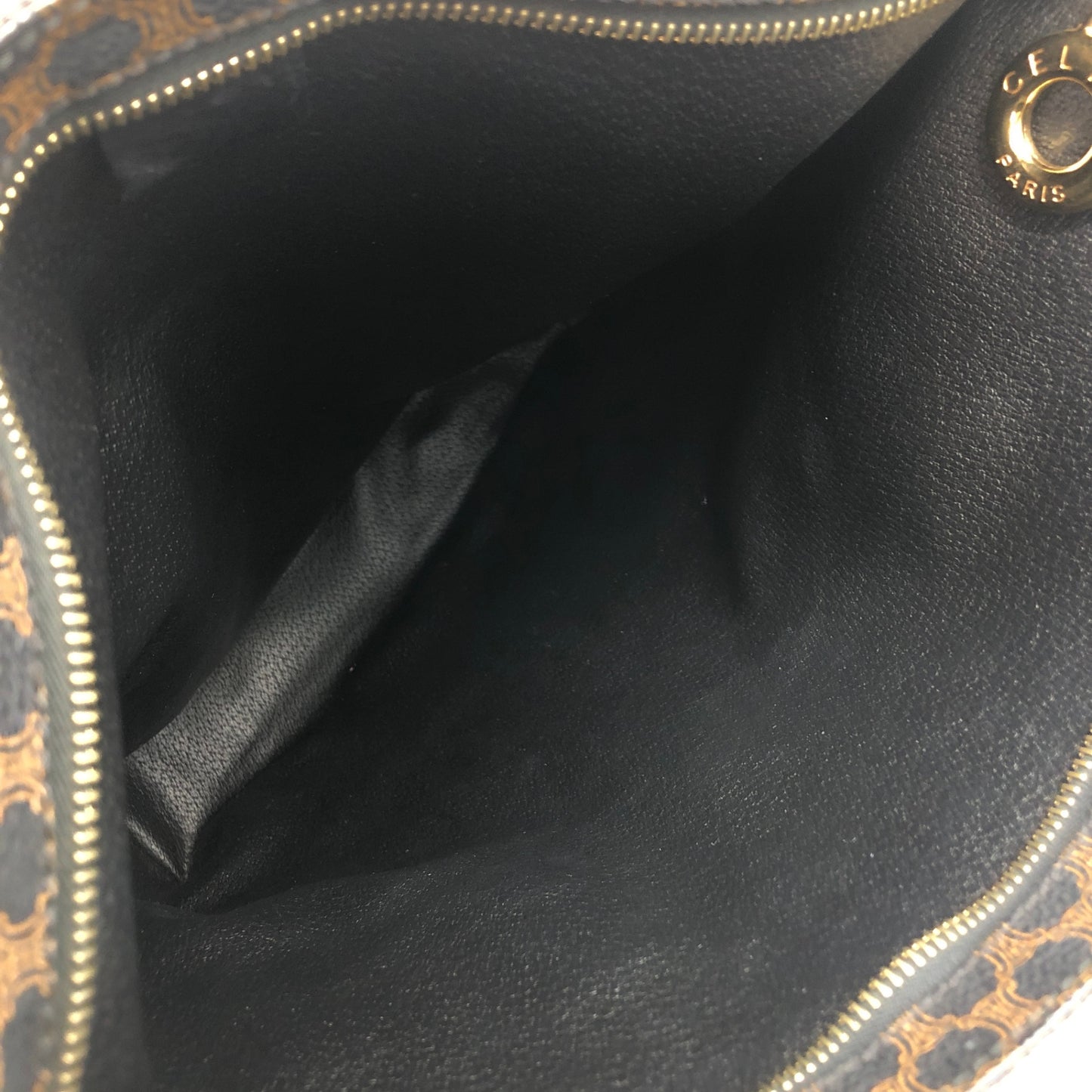 CELINE Macadam Shoulder bag Black Vintage xhkb75