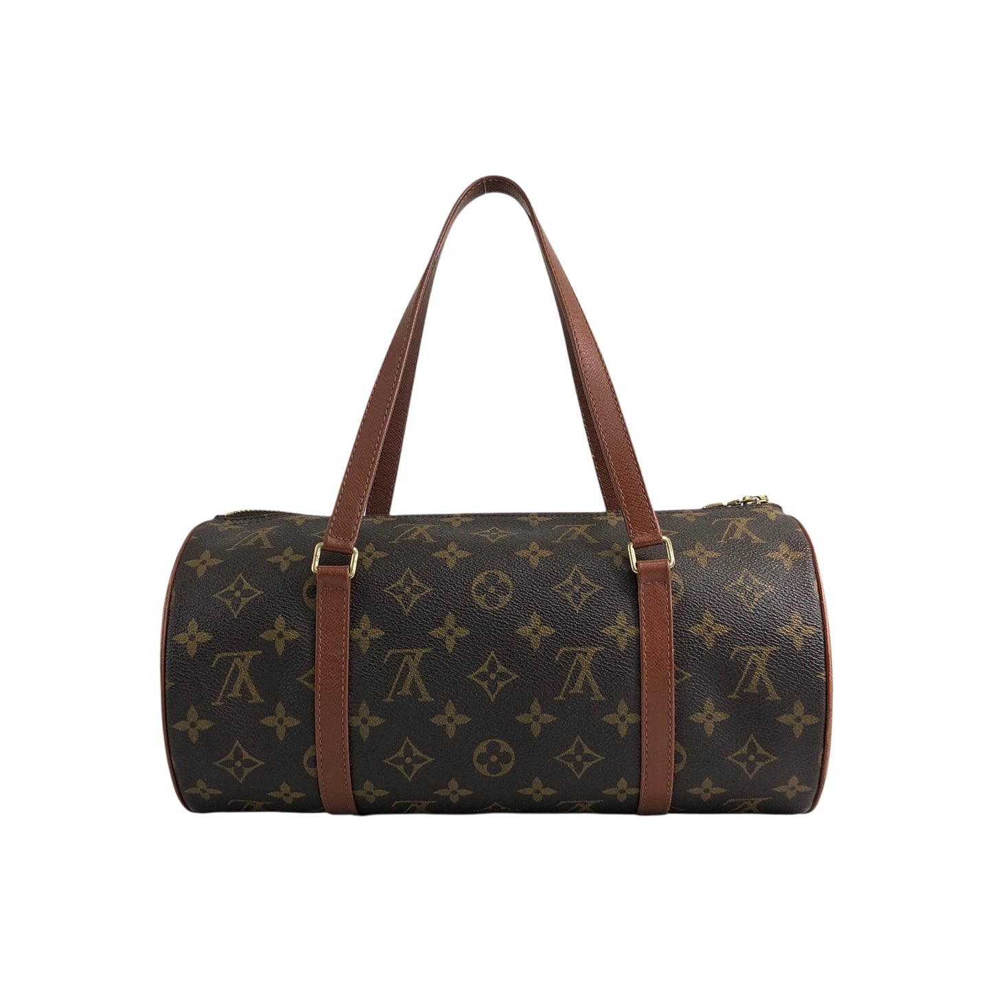 LOUIS VUITTON Monogram Handbag Pouch Brown Vintage 537a4y