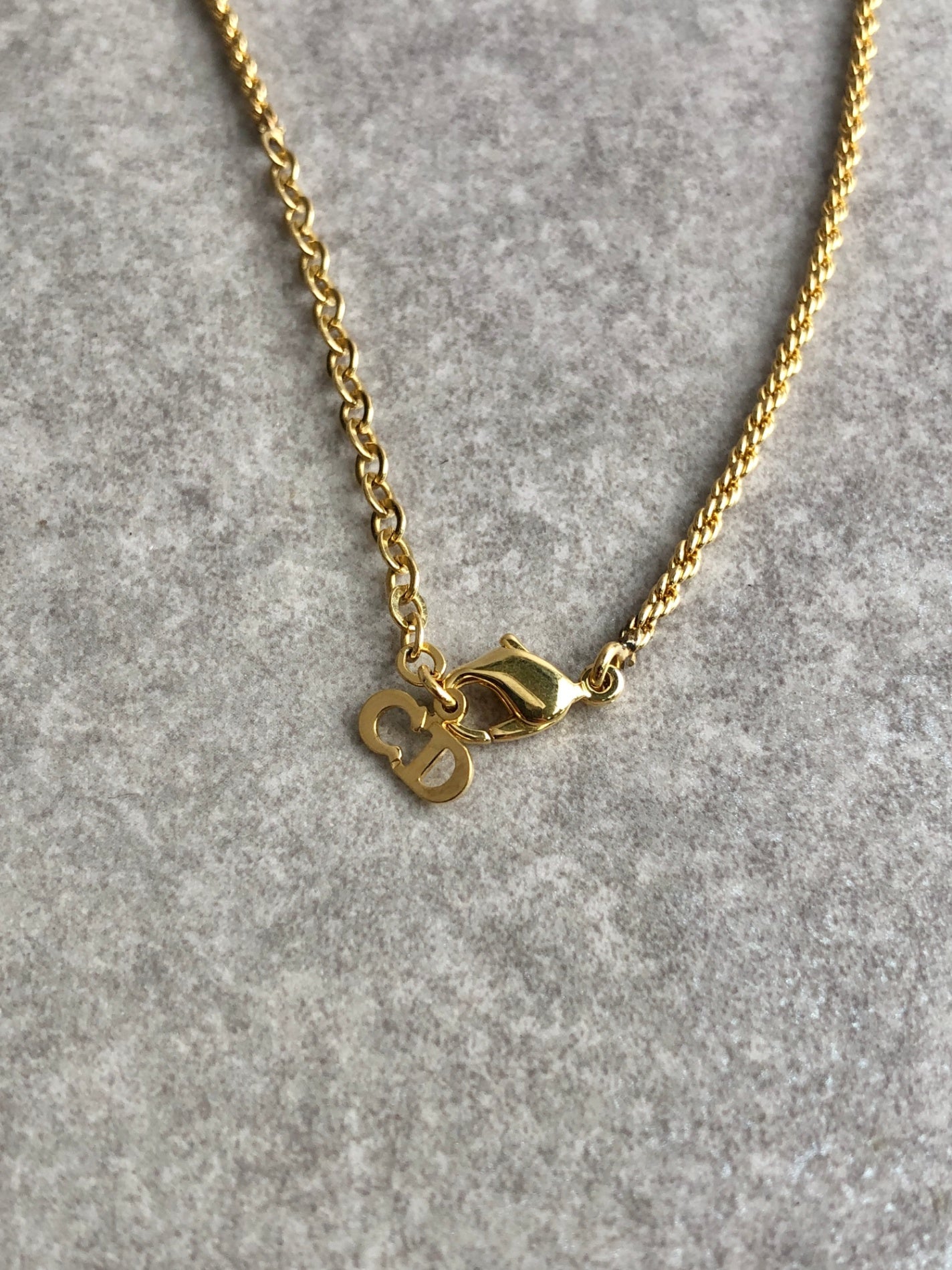 Christian Dior Necklace Gold Vintage ysecz3