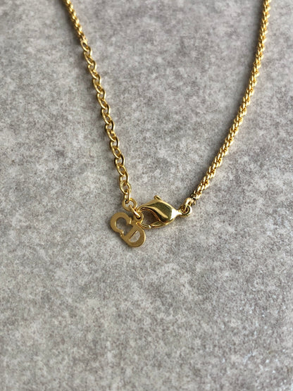 Christian Dior Necklace Gold Vintage ysecz3