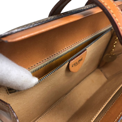 CELINE Macadam Gancini Handbag Brown Vintage hjb52j
