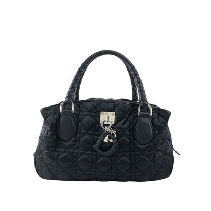 Christian Dior Cannage Charm Handbag Black Vintage sreacp