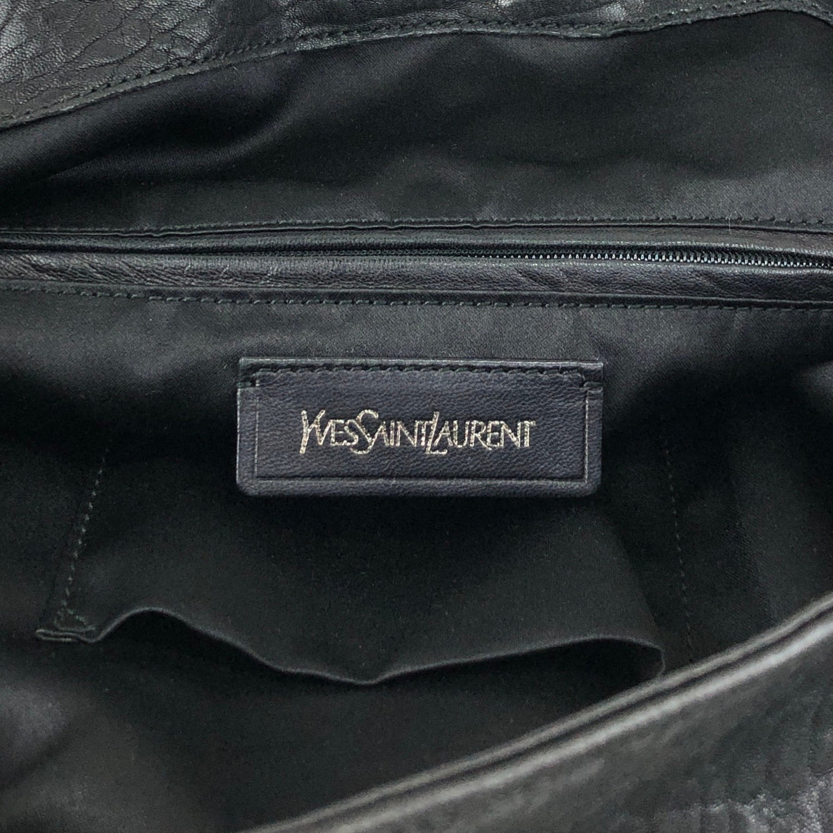 Yves Saint Laurent YSL Logo Shoulder bag Hobobag Black Vintage ib3ifn