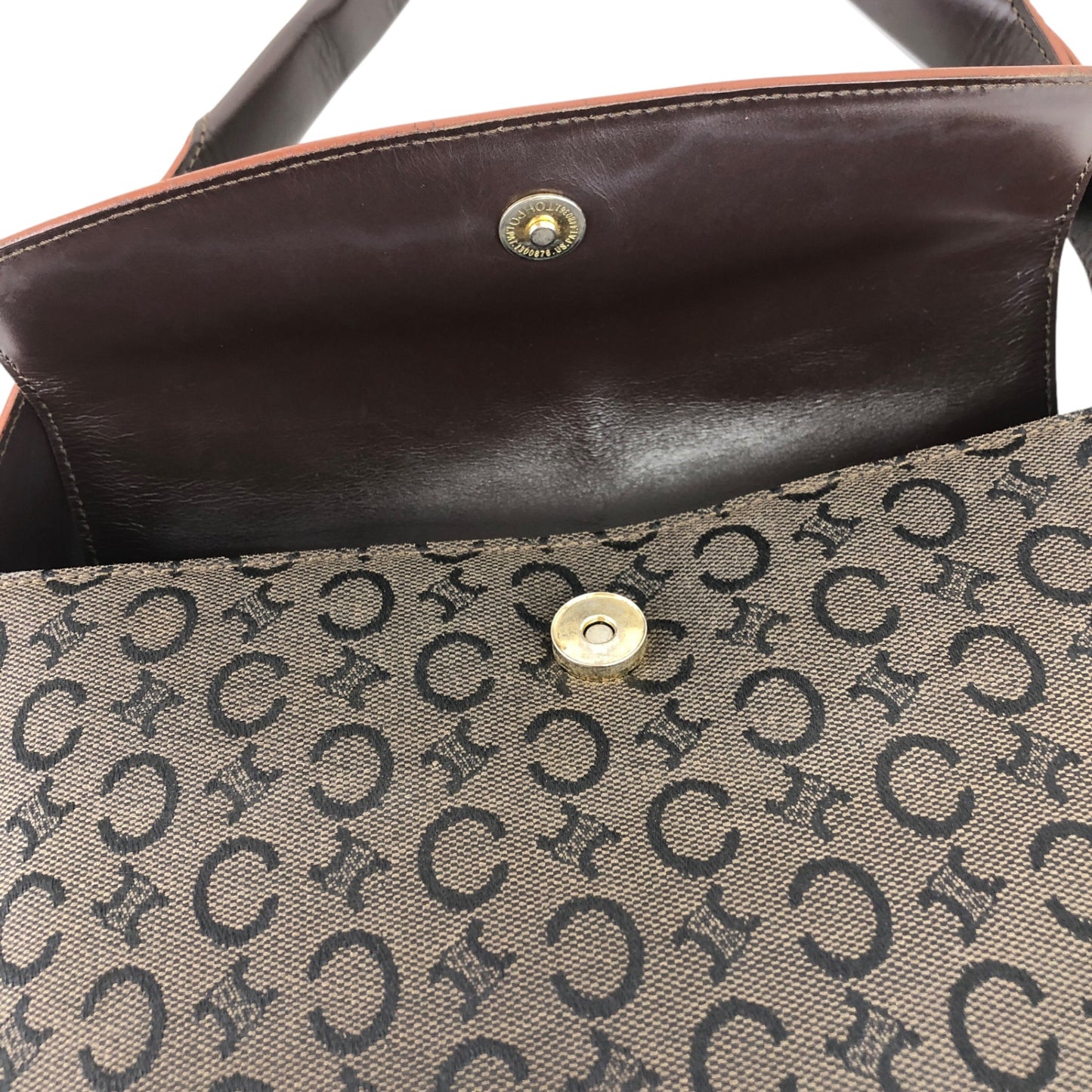 CELINE CMacadam Shoulder bag Hobobag Brown Vintage psiyb3