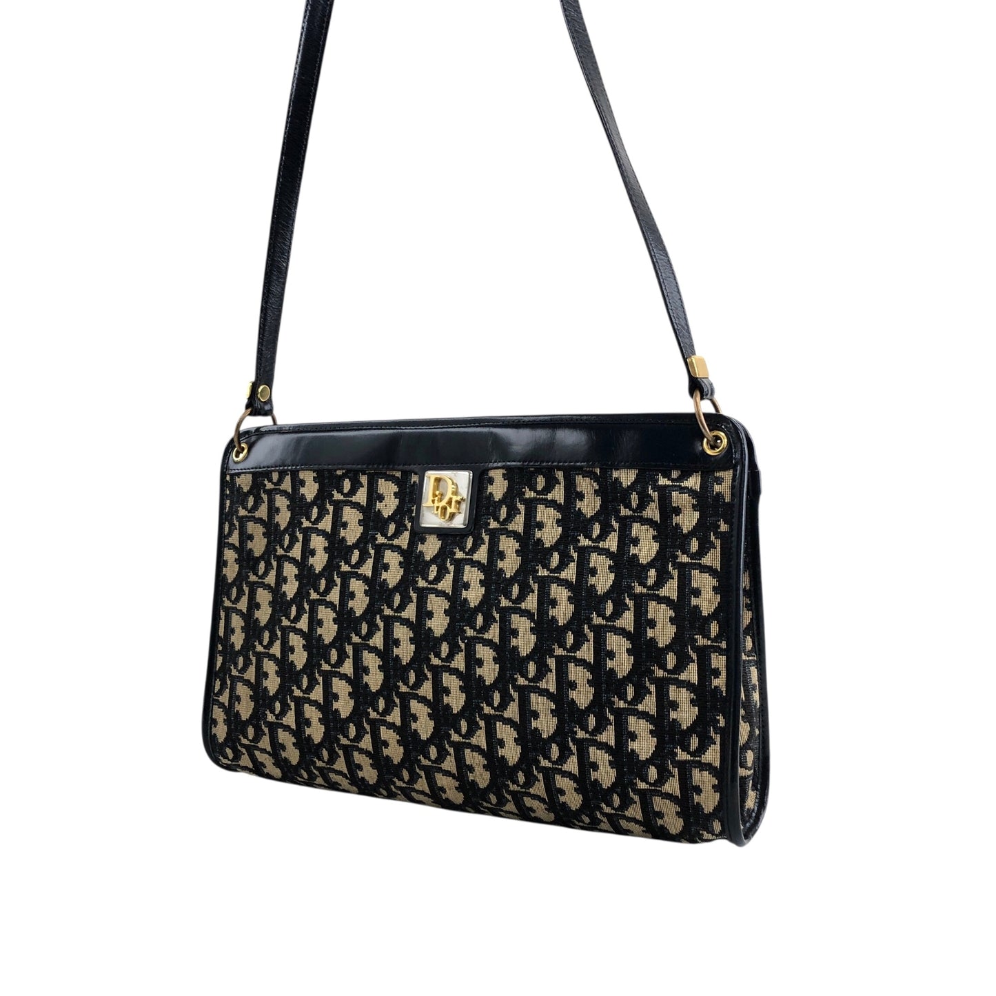 Christian Dior Trotter Shoulder bag Navy Vintage 57rizh