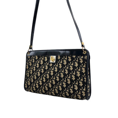 Christian Dior Trotter Shoulder bag Navy Vintage 57rizh