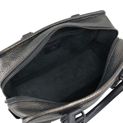 LOEWE Amazona Anagram Small Boston bag Handbag Metallic Black Vintage zmwhrn