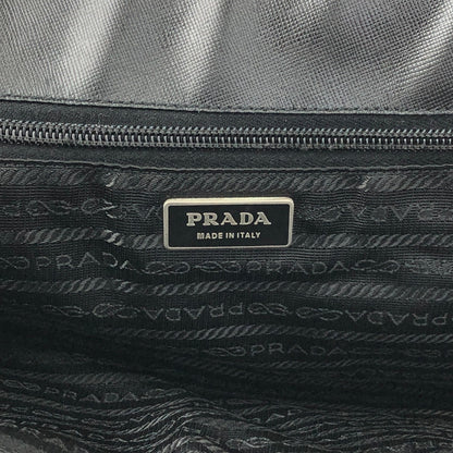 PRADA Triangle Logo Totebag Black Vintage syxbuh