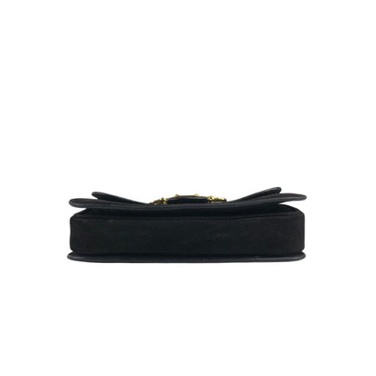 CELINE Horse Bit Shoulder bag Black Vintage yffeiu