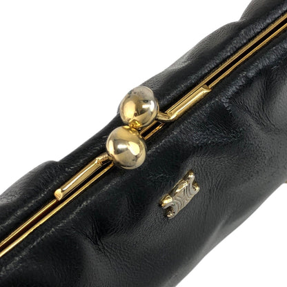 CELINE Blason Metal Clasp Chain Shoulder bag Black Vintage bfh6px