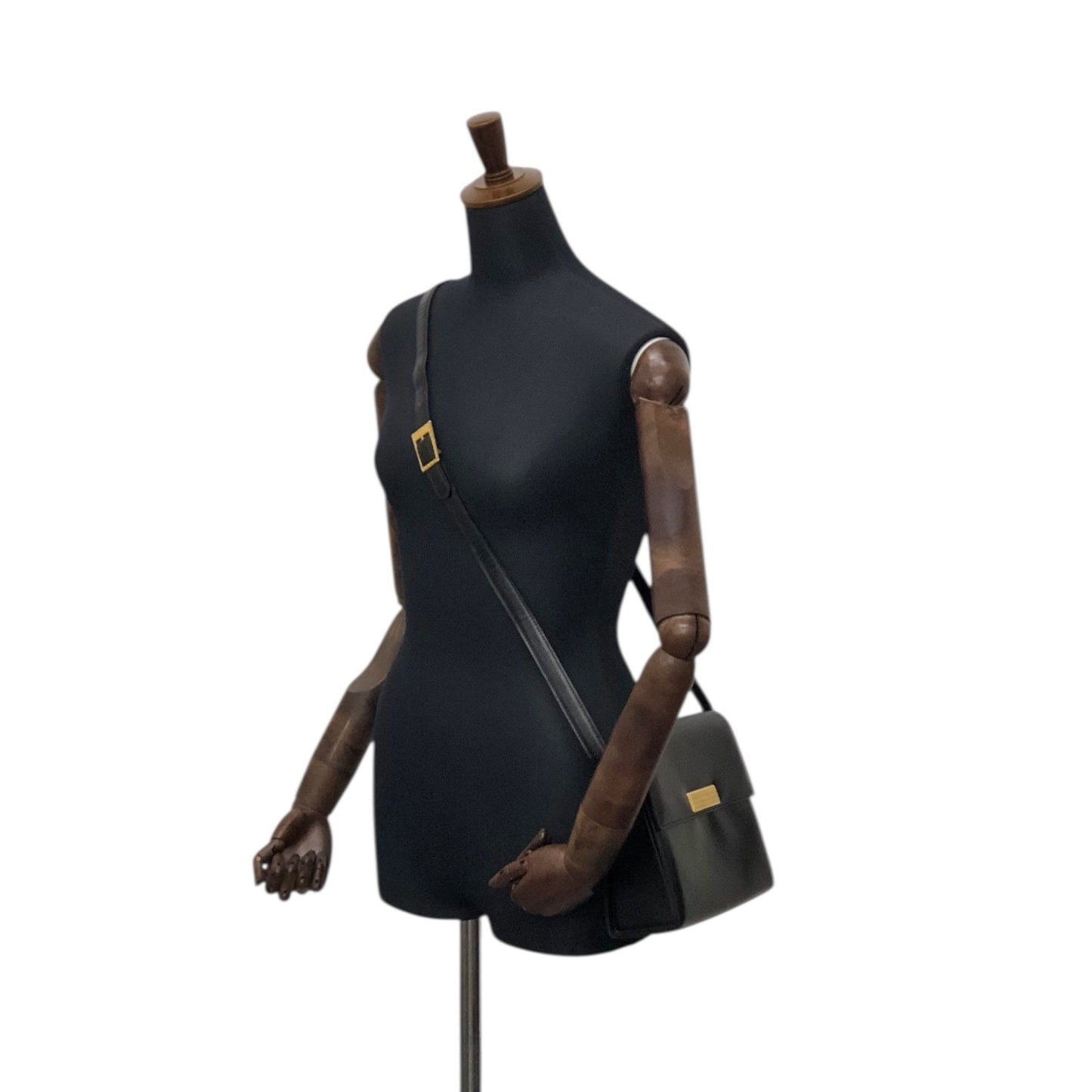 Christian Dior CD Logo Shoulder bag Black Vintage 28ek6f