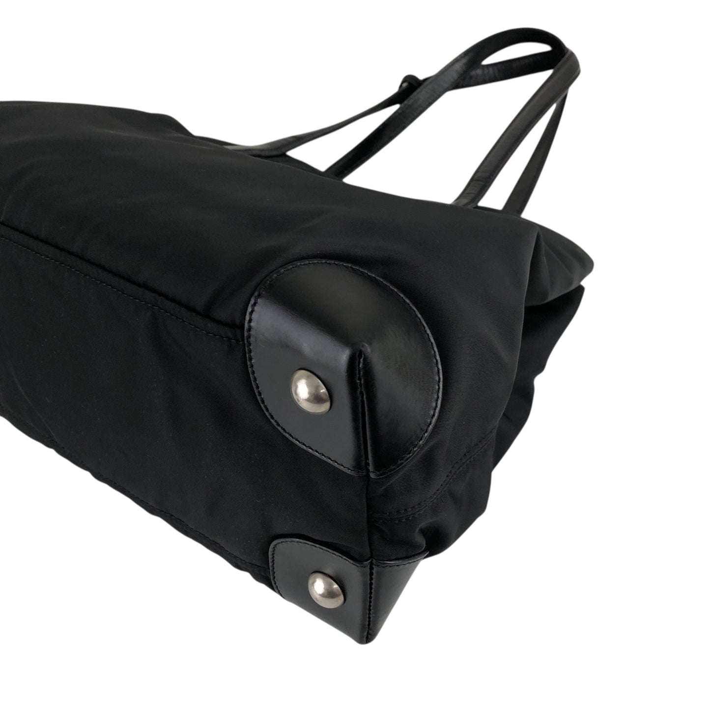 PRADA Tessuto Triangle Logo Totebag Black Vintage nz73vd