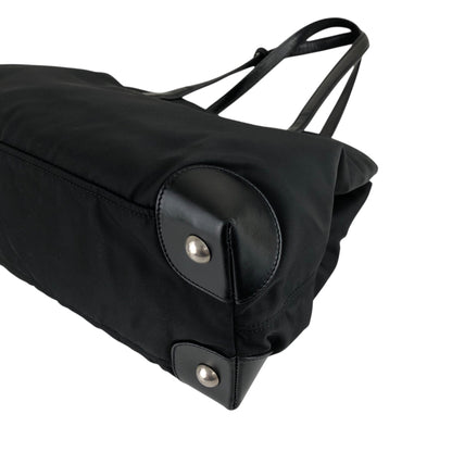 PRADA Tessuto Triangle Logo Totebag Black Vintage nz73vd