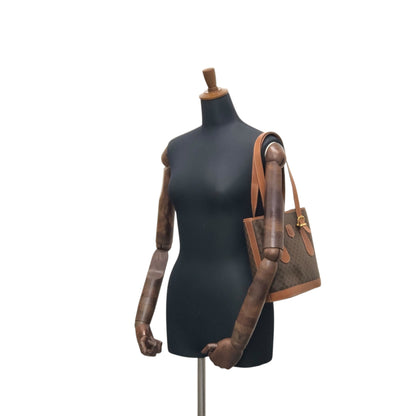 CELINE Macadam Blason Handbag Shoulder bag Brown Vintage 68dy6u