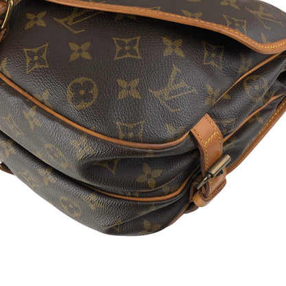 LOUIS VUITTON Monogram Shoulder bag Brown Vintage dzuvmj