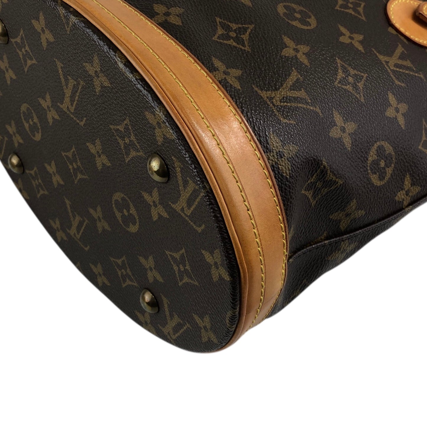 LOUIS VUITTON Monogram Handbag Brown M42238 Vintage wxysxm