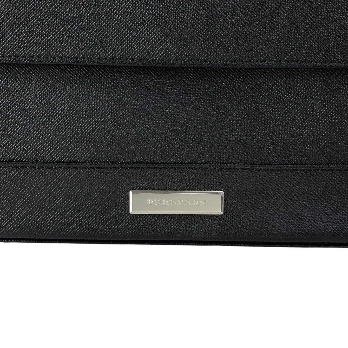 BURBERRY Logo Shoulder bag Black Vintage h4dw5e