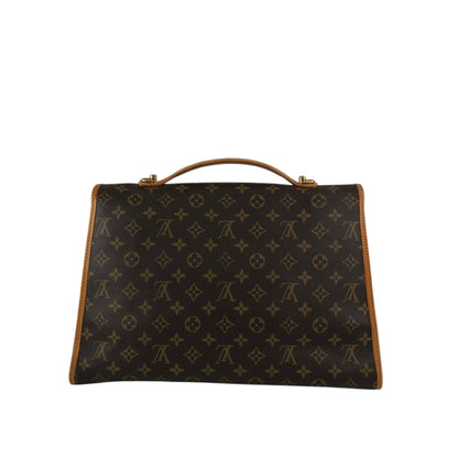 LOUIS VUITTON Monogram Front Buckle Two-way Handbag Shoulder bag Brown Vintage 5id2zj