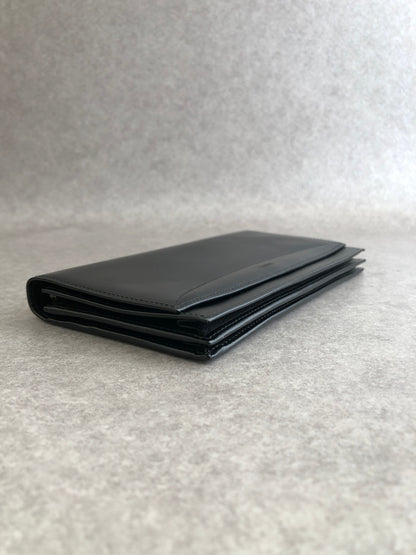 LOEWE Logo Embossed Shoulder Wallet Black Vintage yhs4zc