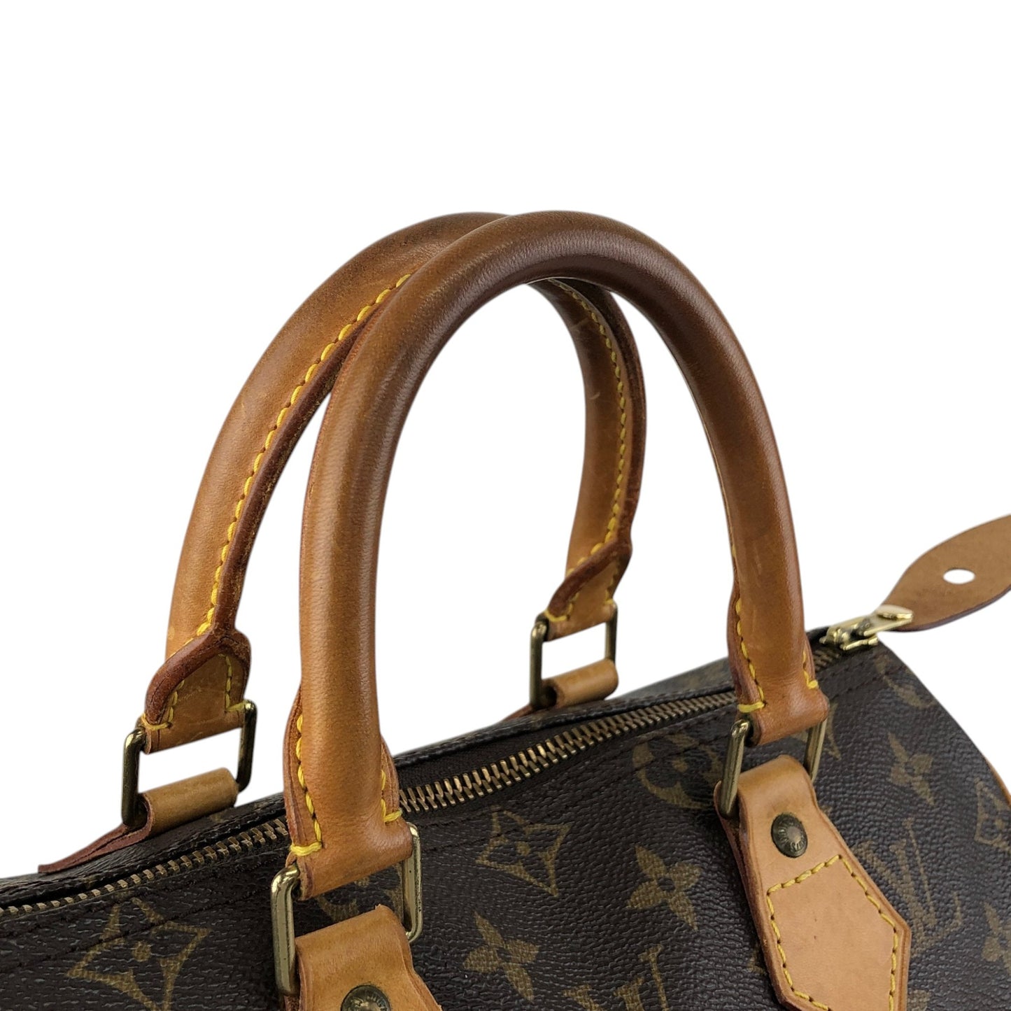 LOUIS VUITTON Monogram Small Boston bag Handbag Brown Vintage b6fmua