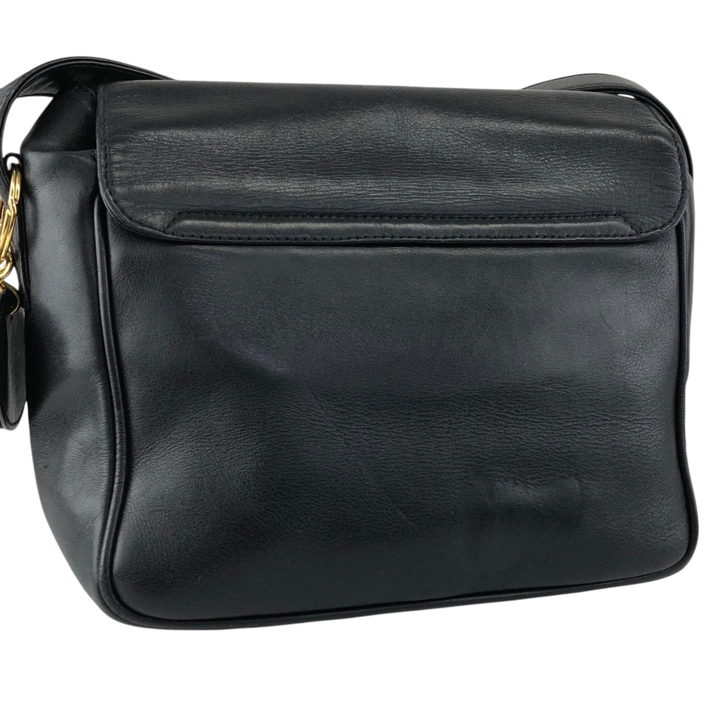 Christian Dior Logo Charm Shoulder bag Black Vintage rrr3nm