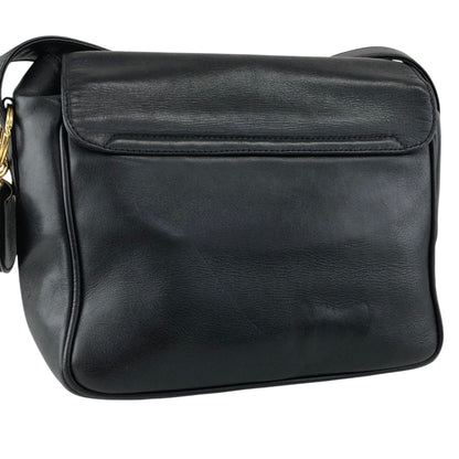 Christian Dior Logo Charm Shoulder bag Black Vintage rrr3nm