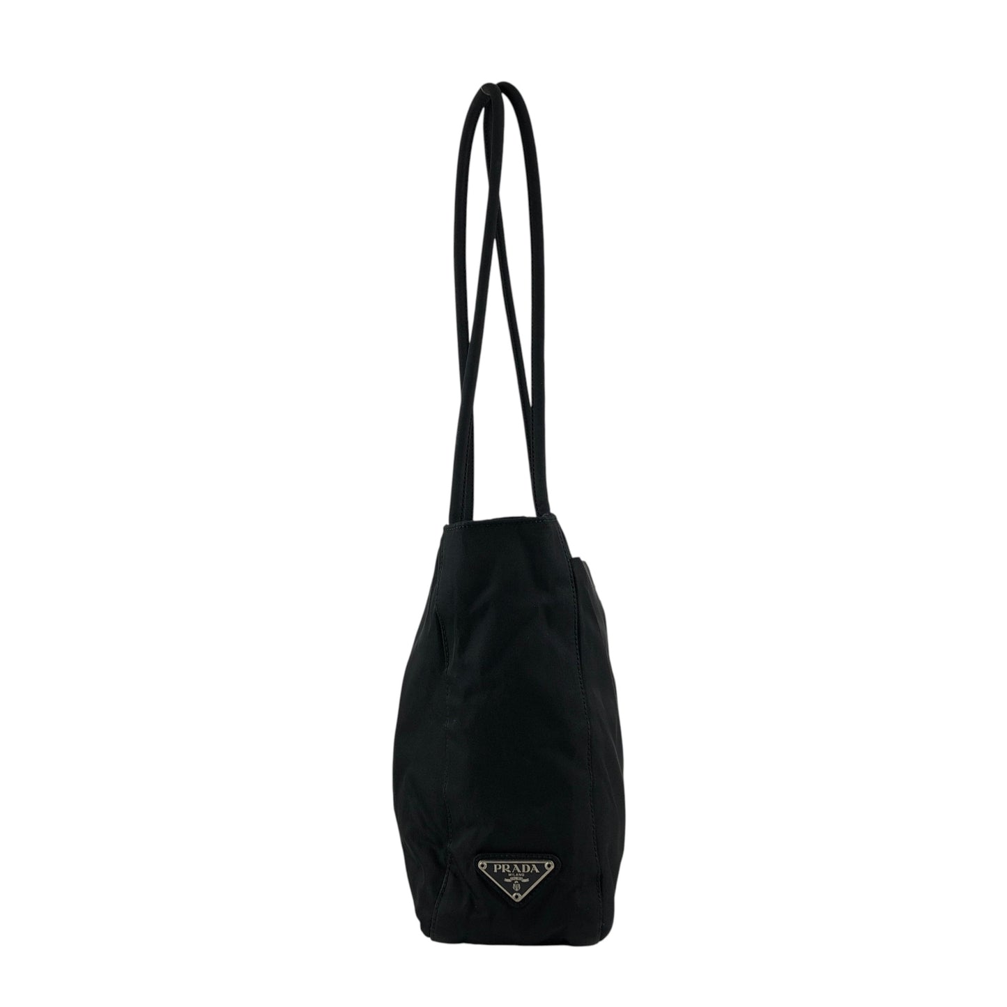 PRADA Tessuto Triangle Logo Totebag Black Vintage bfw3nz