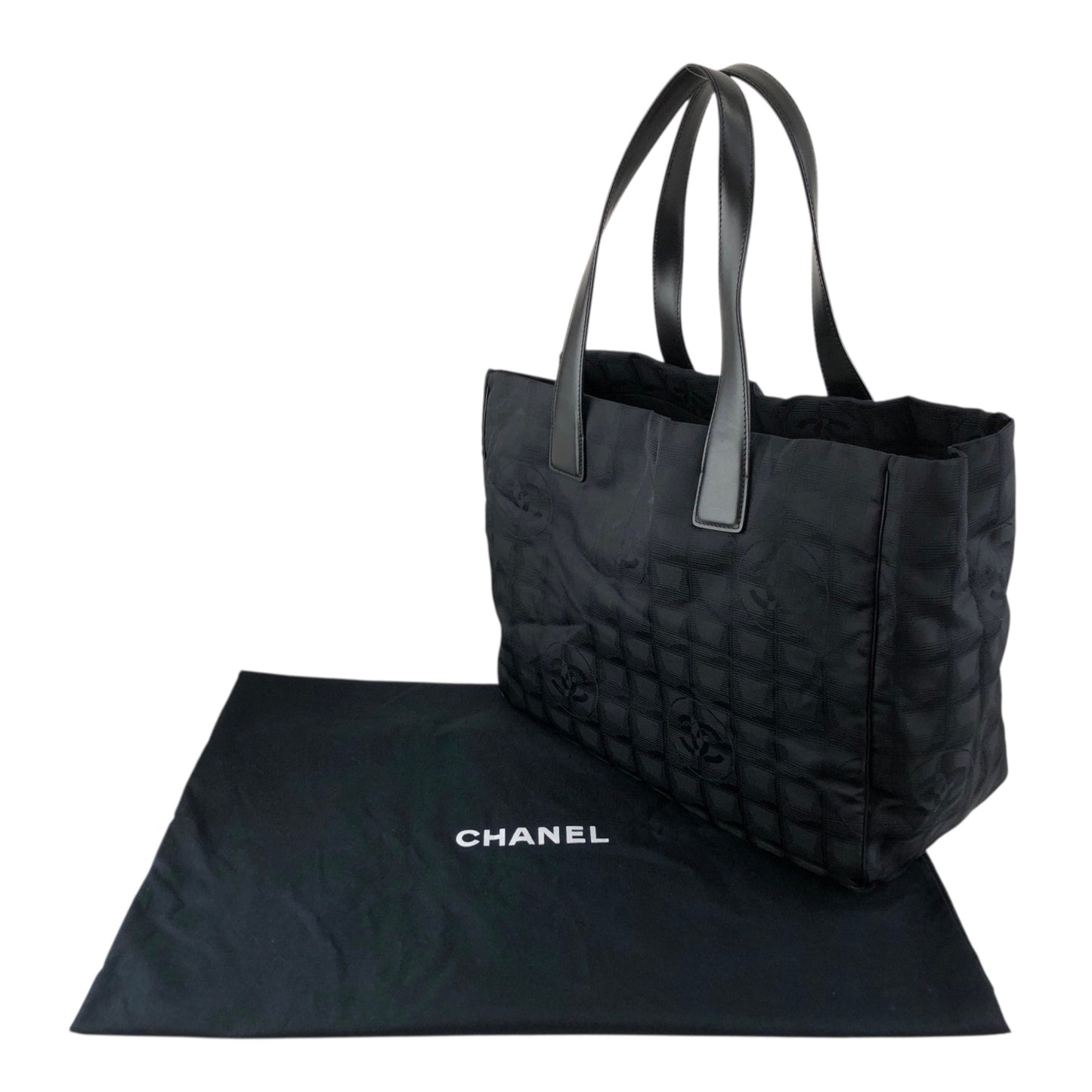 CHANEL New Travel Line Totebag Black Vintage tnjpfz