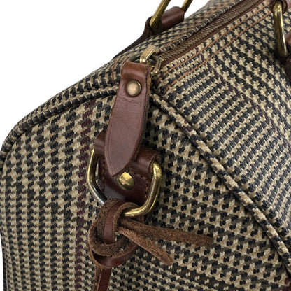 RALPH LAUREN Leather Small Boston bag Handbag Brown Vintage epcyi6