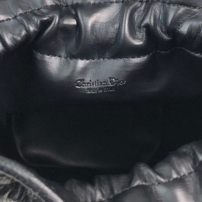 Christian Dior CD Logo Drawstring Shoulder bag Black Vintage h6xtv8