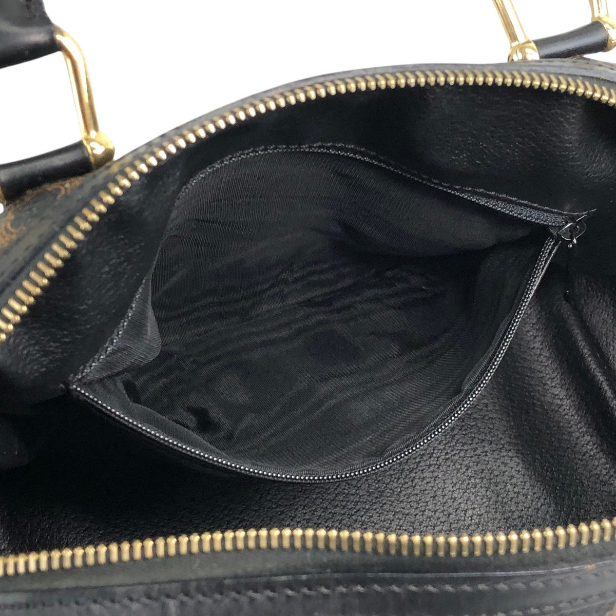 CELINE Macadam Blason Two-way Small Boston bag Shoulder bag Black Vintage anvhd8