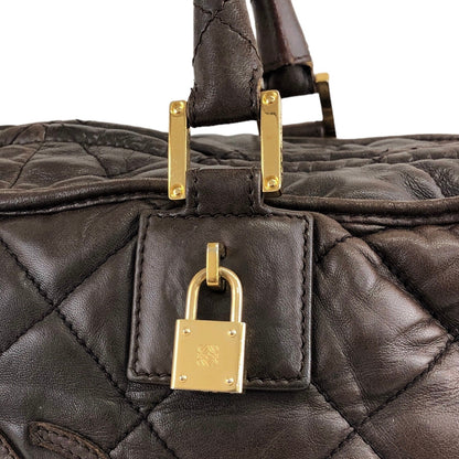 LOEWE Amazona Anagram Boston bag Handbag Brown Vintage 2xr5jd