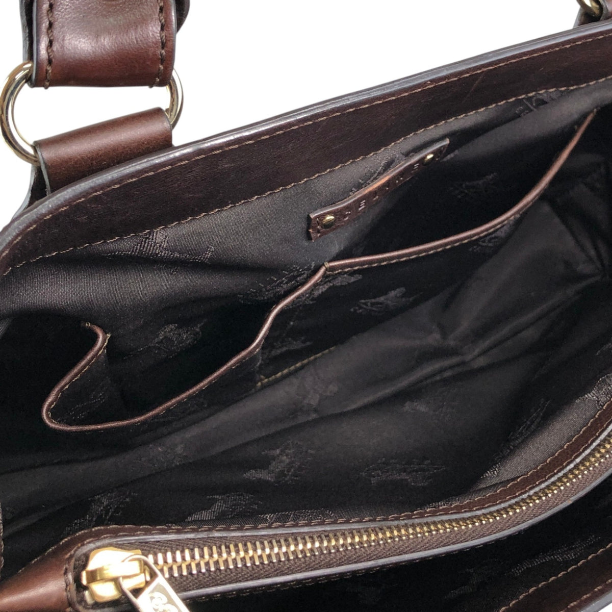 CELINE Horse Carriage Handbag Brown Vintage xsytb4