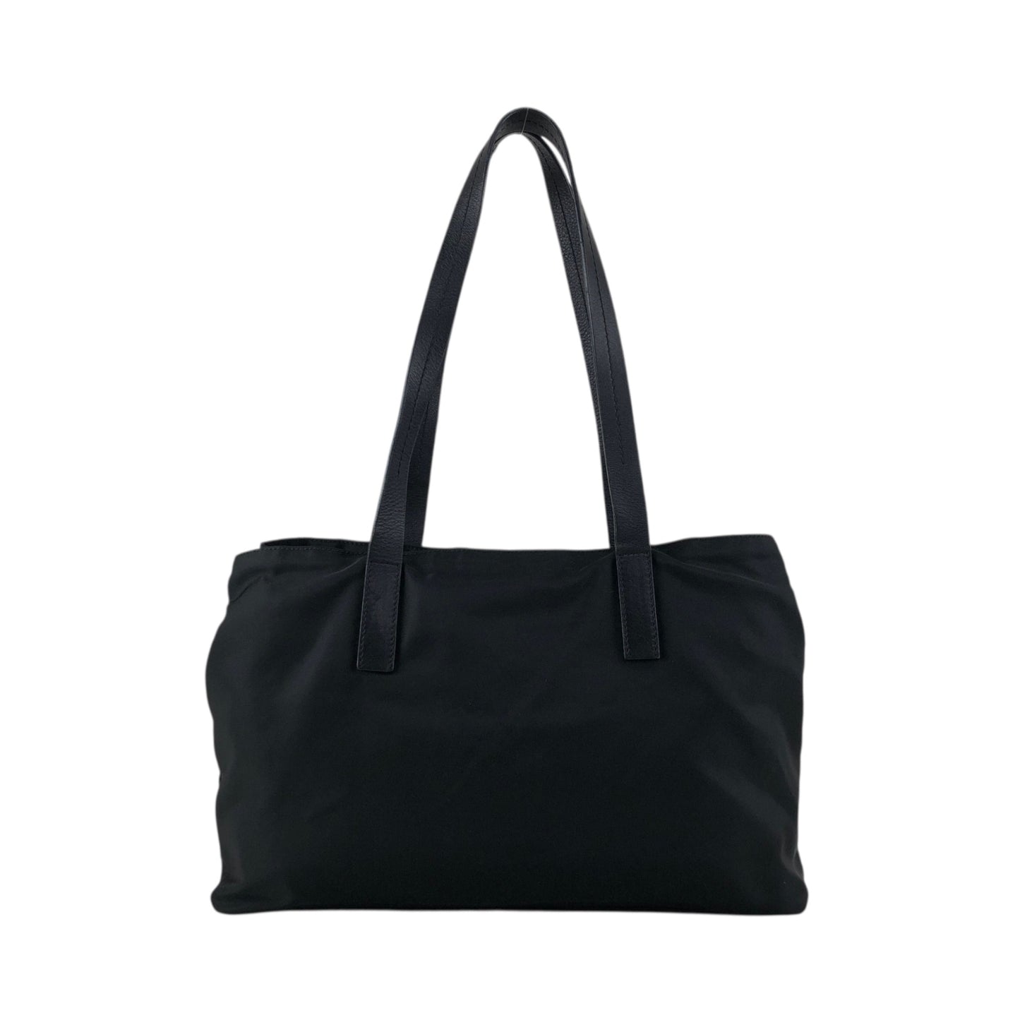 PRADA Tessuto Triangle Logo Totebag Black Vintage 6dyded