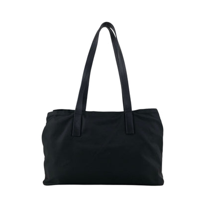 PRADA Tessuto Triangle Logo Totebag Black Vintage 6dyded
