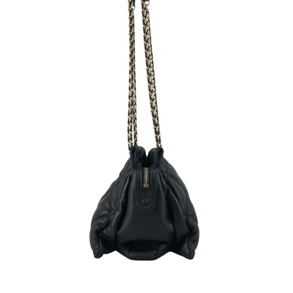 Salvatore Ferragamo Vala Ribbon Chain Shoulder bag Black Vintage ujjjt4