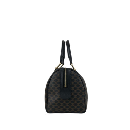 CELINE Macadam Blason Two-way Small Boston bag Shoulder bag Black Vintage anvhd8