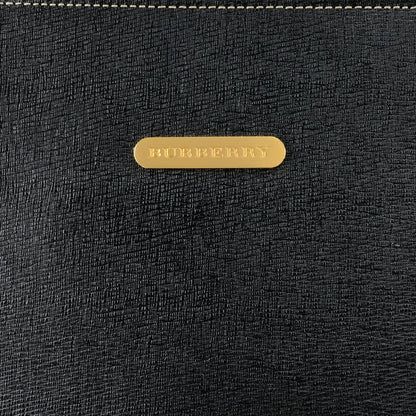 BURBERRY Logo Handbag Black Vintage i2msc4